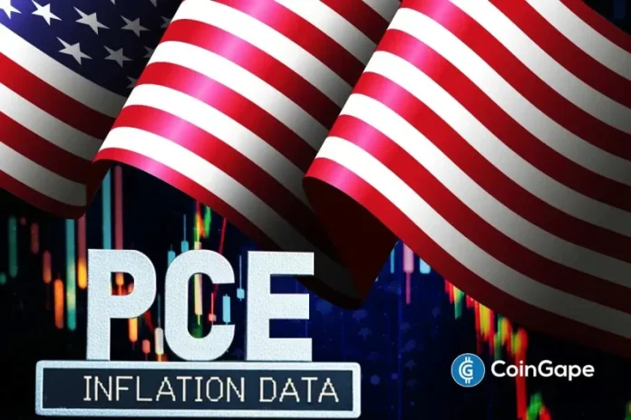 The U.S. PCE inflation data, the Fed’s favorite inflation gauge, has come in lower than expectations. This data release comes just ahead of next week’s FOMC meeting, where the Fed is likely to hold rates steady. Meanwhile, Bitcoin extended its gains today on the back of this inflation data. PCE Inflation Falls To 2.8% In
The post <a href="https://coingape.com/u-s-pce-inflation-cools-to-2-8-lower-than-expected/">Breaking: U.S. PCE Inflation Cools to 2.8%, Lower Than Expected</a> appeared first on <a href="https://coingape.com/">CoinGape</a>.