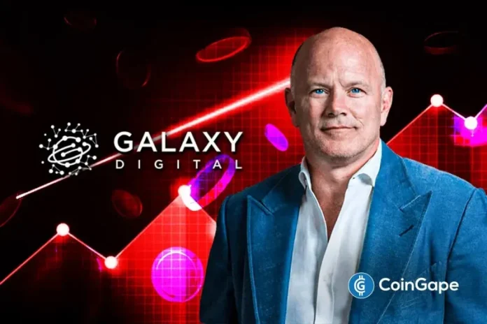 GLXY stock price fell as Galaxy Digital disclosed a $482 million fourth-quarter loss. The decline today follows the earnings release. Mike Novogratz’s Galaxy Digital reported losses driven by digital asset depreciation during a weak crypto quarter. GLXY Stock Price Drops Despite Crypto Equity Rebound At the time of writing, GLXY stock price traded at $23.91,
The post <a href="https://coingape.com/news/stocks/glxy-stock-price-falls-as-mike-novogratzs-galaxy-digital-reports-482-million-q4-loss/">GLXY Stock Price Falls as Mike Novogratz’s Galaxy Digital Reports $482 Million Q4 Loss</a> appeared first on <a href="https://coingape.com/">CoinGape</a>.