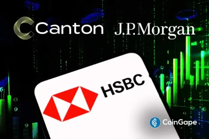 HSBC, a bank and financial services company, has successfully completed a tokenized deposits pilot on the Canton Network. This comes as traditional finance (tradFi) companies, such as JPMorgan, bring their financial products on-chain. Canton Coin (CC) price climbs by almost 3% as firms move to partner with the network amid growing demand for RWA tokenization.
The post <a href="https://coingape.com/hsbc-completes-tokenized-deposits-pilot-on-canton-network-amid-jpmorgans-integration-plans/">HSBC Completes Tokenized Deposits Pilot on Canton Network amid JPMorgan’s Integration Plans</a> appeared first on <a href="https://coingape.com/">CoinGape</a>.