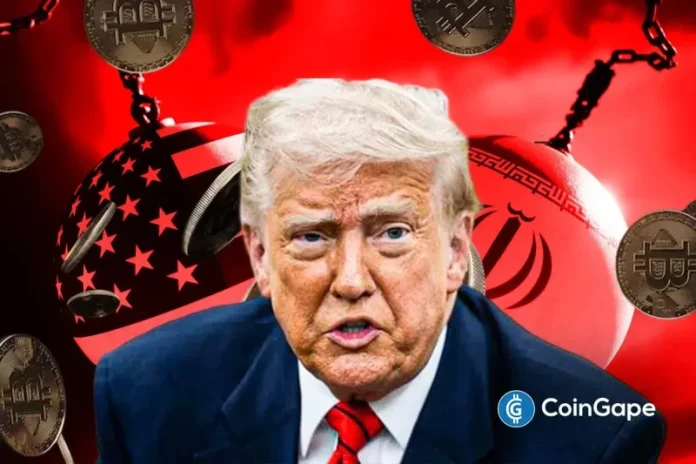 U.S. President Donald Trump has signaled plans to escalate military action against Iran as early as today. He also revealed that the U.S. is considering destroying new areas and groups of people in the country as tensions escalate. Meanwhile, Bitcoin is facing new selling pressure as the U.S.-Iran war enters its second week. Trump Vows
The post <a href="https://coingape.com/u-s-iran-war-trump-threatens-to-hit-iran-very-hard-today-as-bitcoin-faces-new-selling-pressure/">U.S.-Iran War: Trump Threatens to Hit Iran ‘Very Hard’ Today as Bitcoin Faces New Selling Pressure</a> appeared first on <a href="https://coingape.com/">CoinGape</a>.
