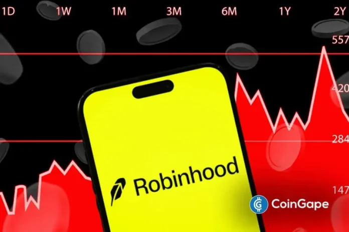 HOOD stock of commission-free stock and trading platform Robinhood Markets experienced downward pressure on Monday following an adjustment to its price target by Goldman Sachs. This comes after the company release Janauary monthly metrics. Goldman Sachs Maintains Buy Rating on Robinhood, But Cuts Price Target Goldman Sachs analyst James Yaro has reduced HOOD stock price
The post <a href="https://coingape.com/news/stocks/hood-stock-plunges-as-goldman-sachs-sets-new-price-target-for-robinhood/">HOOD Stock Plunges as Goldman Sachs Sets New Price Target for Robinhood</a> appeared first on <a href="https://coingape.com/">CoinGape</a>.
