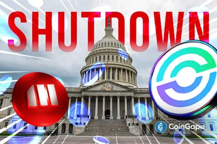 Crypto stocks took a hit after the United States partial government shutdown on January 31, 2026, when Congress could not agree on new funding for the Department of Homeland Security. The shift came at a time when Bitcoin was taking a hit and shares of MSTR, COIN, and CRCL were down. Crypto Stocks MSTR, COIN, and
The post <a href="https://coingape.com/news/stocks/will-mstr-coin-and-crcl-stocks-crash-during-government-shutdown/">Will MSTR, COIN, and CRCL Stocks Crash During Government Shutdown?</a> appeared first on <a href="https://coingape.com/">CoinGape</a>.