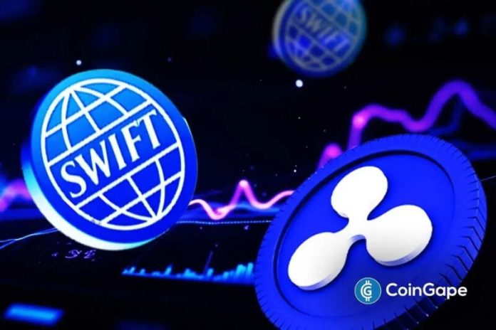 Ripple Treasury has joined the SWIFT Certified Partner Program, which has led to a shift in how corporate treasury systems connect with banking facilities. The integration permits direct access to SWIFT’s network while adding real-time functionality through blockchain-linked tools. The platform, developed through a partnership between Ripple and GTreasury, combines traditional financial operations with digital
The post <a href="https://coingape.com/ripple-treasury-finally-joins-swift-program-after-years-of-doubt/">Ripple Treasury Finally Joins SWIFT Program After Years of Doubt</a> appeared first on <a href="https://coingape.com/">CoinGape</a>.